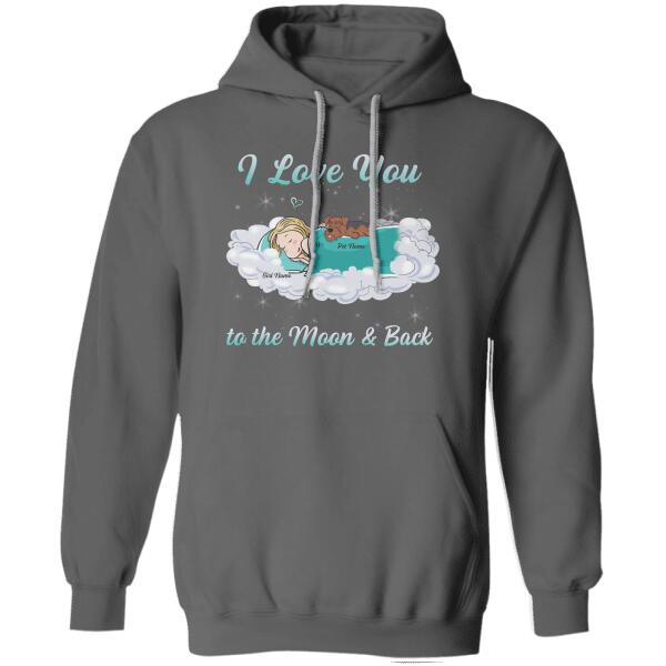 I love you to the moon and back - dogs/cats  personalized T-Shirt TS-GH149