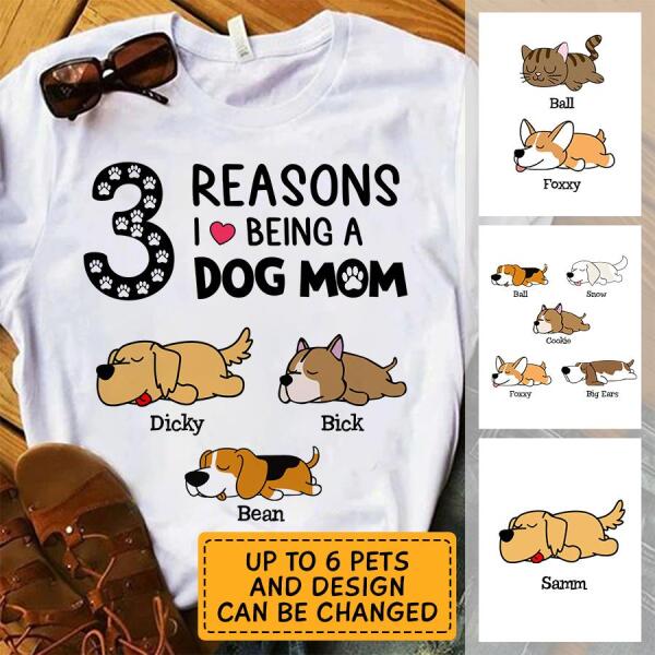 Reasons I Love Being A Dog Mom/ Cat Mom personalized T-Shirt TS-HR141