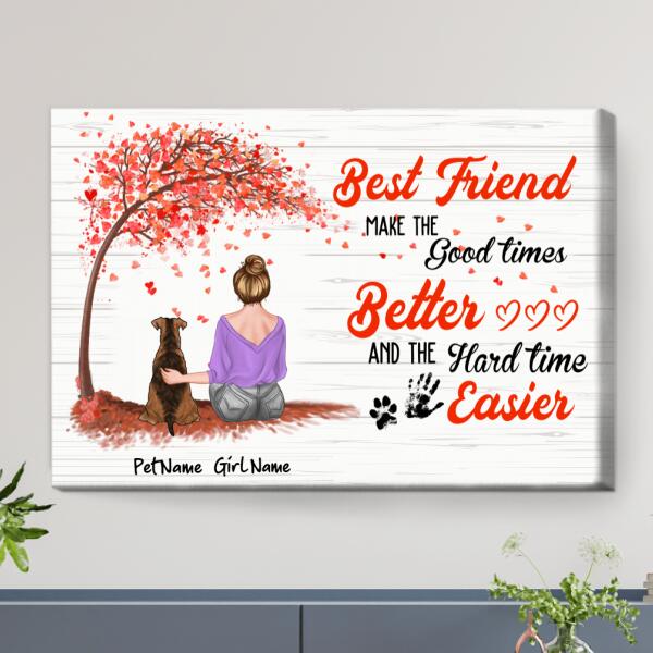 Best Friends Make The Good Times Better Personalized Horizontal Canvas CP-TU04