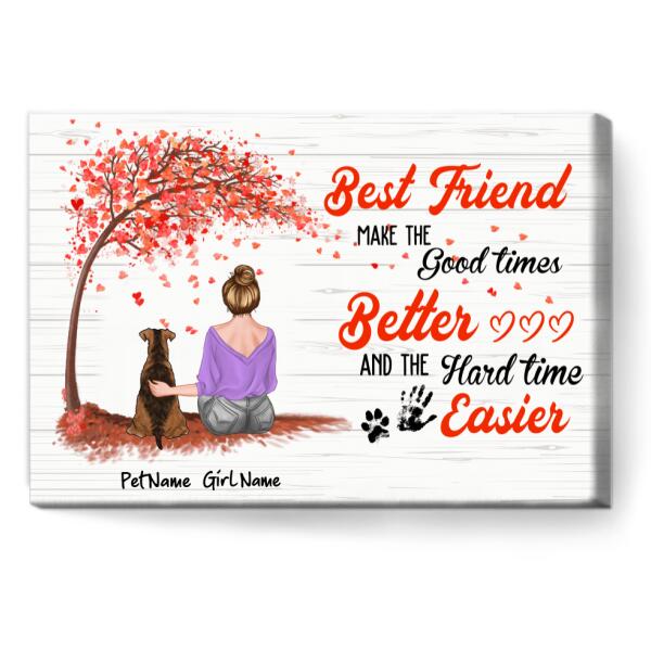 Best Friends Make The Good Times Better Personalized Horizontal Canvas CP-TU04