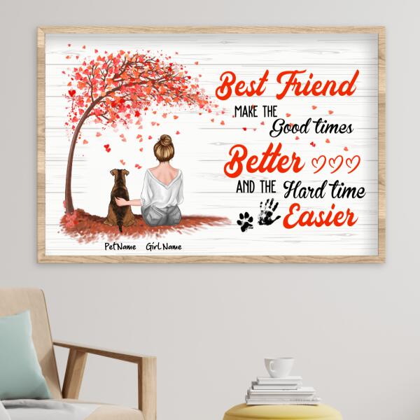 Best Friends make the good times better Personalized Horizontal Poster CP-TU04