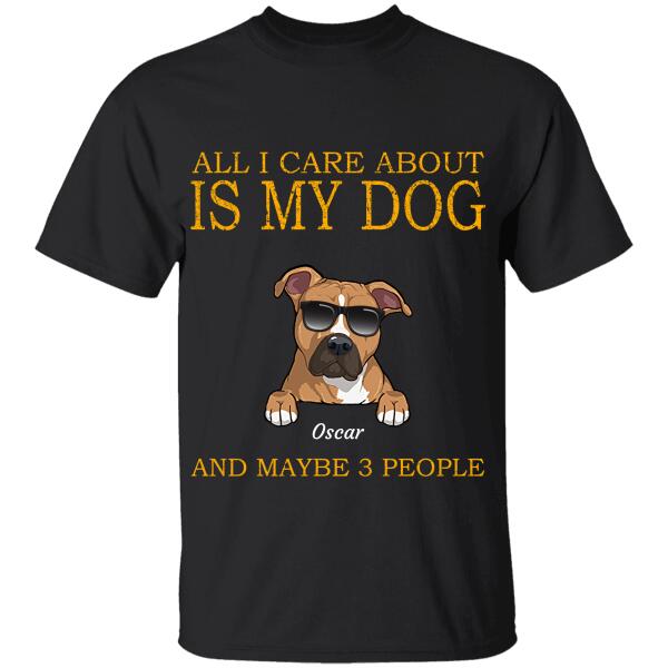 All i care - Dog & Cat personalized T-Shirt TS-TU141 front pet