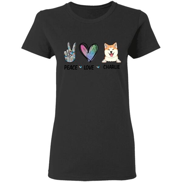 Peace Love Dog personalized T-Shirt TS-HR147