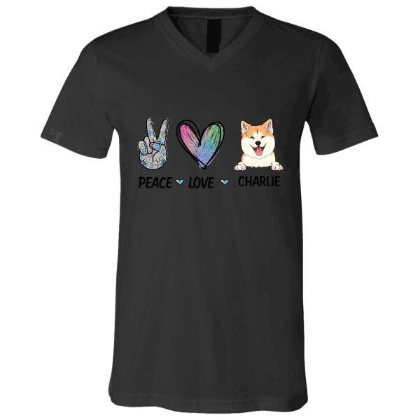 Peace Love Dog personalized T-Shirt TS-HR147