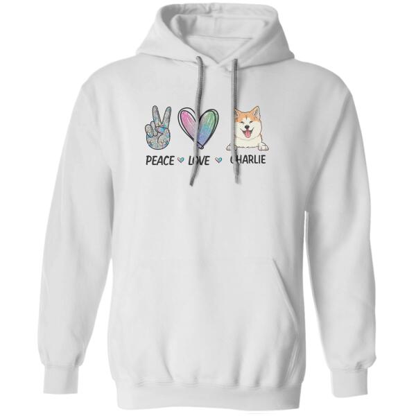 Peace Love Dog personalized T-Shirt TS-HR147