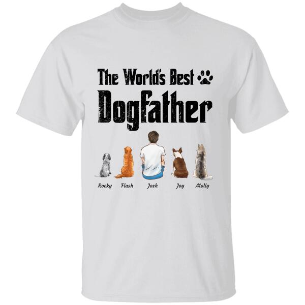 "The World's Best Dogfather" personalized T-shirt