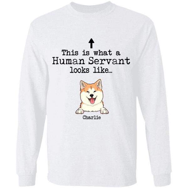 Funny Human Servant dog, cat personalized T-Shirt TS-HR122