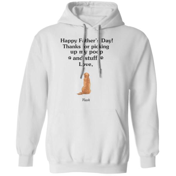 "Happy Father's Day" Back Pet, man and dog personalized T-shirt