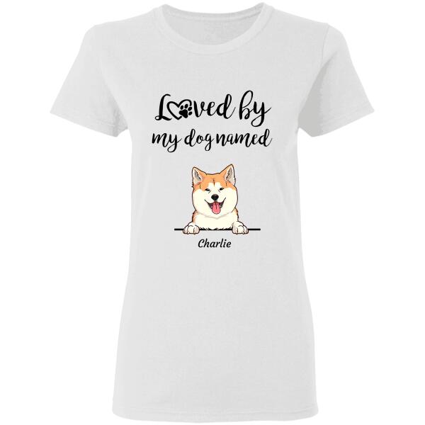 Loved by my cats/dogs named personalized T-Shirt TS-TU182