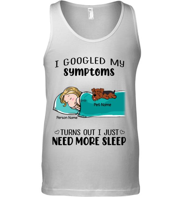 I just need more sleep - girl, dogs and cats personalized T-Shirt TS-GH156