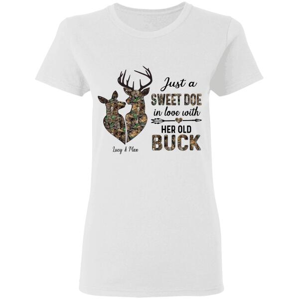 "Just a sweet doe" couple's name personalized T-shirt TS-TU132