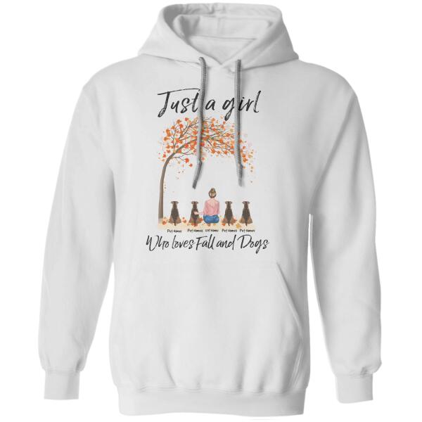 Just a girl who loves fall and dogs personalized T-Shirt TS-TU171