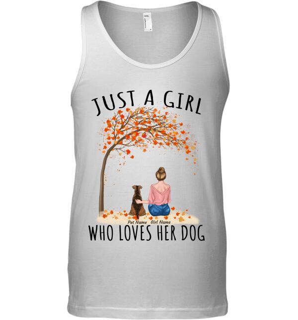 Just A Girl Who Loves dogs, cats personalized T-Shirt TS-TU157