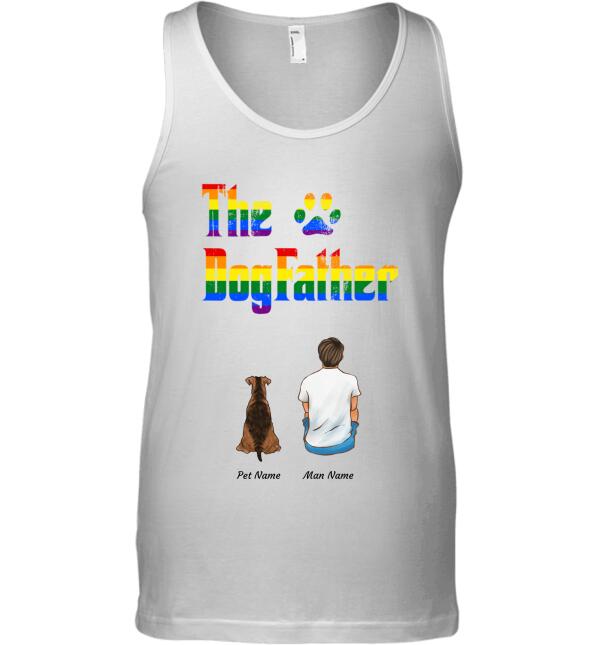 "The Dog Father" LGBT man and dog personalized T-shirt