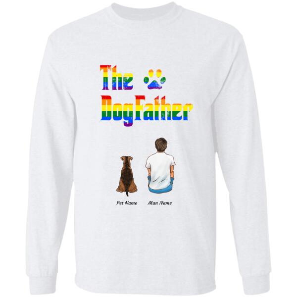 "The Dog Father" LGBT man and dog personalized T-shirt