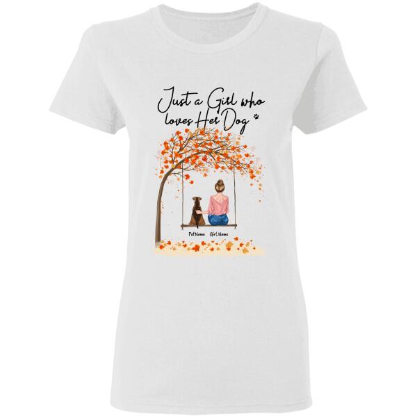 Just A Girl Who Loves Dogs/ Cats- girl, dog, cat personalized T-Shirt TS-HR148