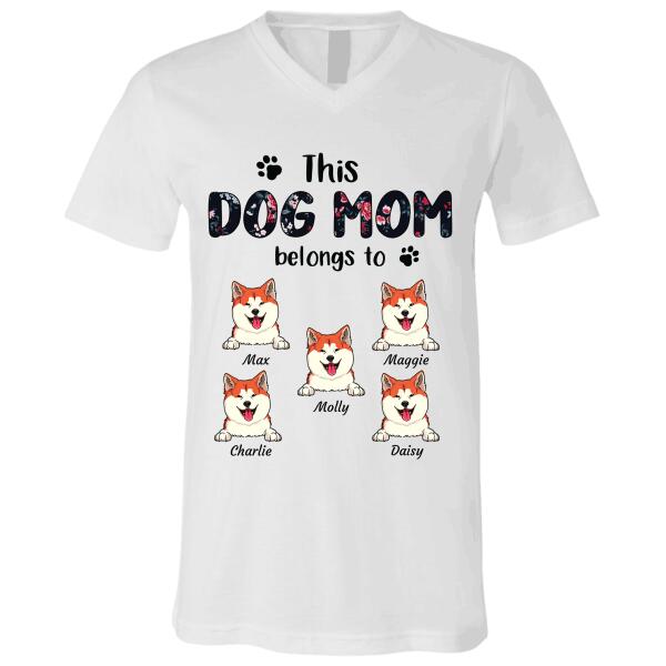 "This dog mom belong to her kids" personalized Shirt