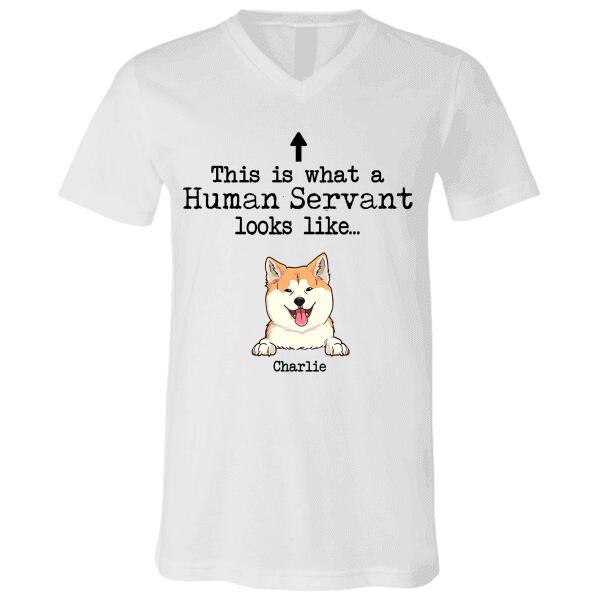 Funny Human Servant dog, cat personalized T-Shirt TS-HR122