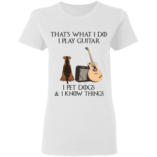 "That's what I do I play guitar I pet dogs" personalized Shirt