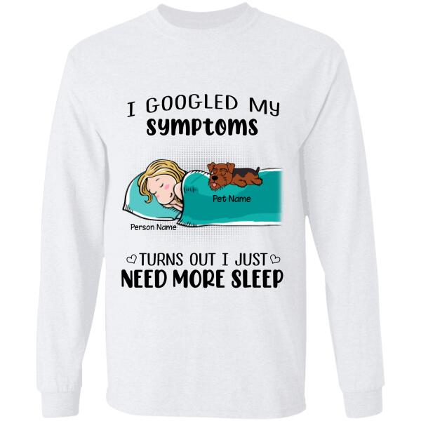 I just need more sleep - girl, dogs and cats personalized T-Shirt TS-GH156