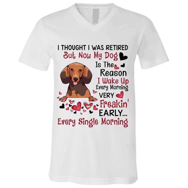 "Retired With My Dog" dog personalized T-Shirt