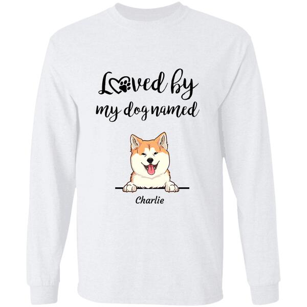 Loved by my cats/dogs named personalized T-Shirt TS-TU182