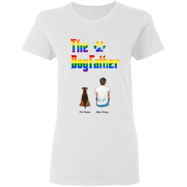 "The Dog Father" LGBT man and dog personalized T-shirt