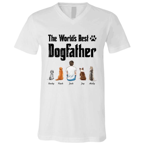 "The World's Best Dogfather" personalized T-shirt
