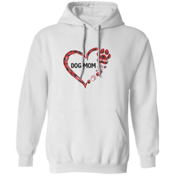 Dog Mom heart shape name personalized Dog T-Shirt TS-HR146B