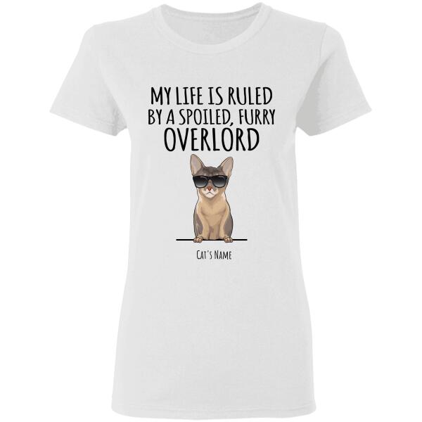 My life is ruled by a spoiled personalized cat T-Shirt TS-TU188