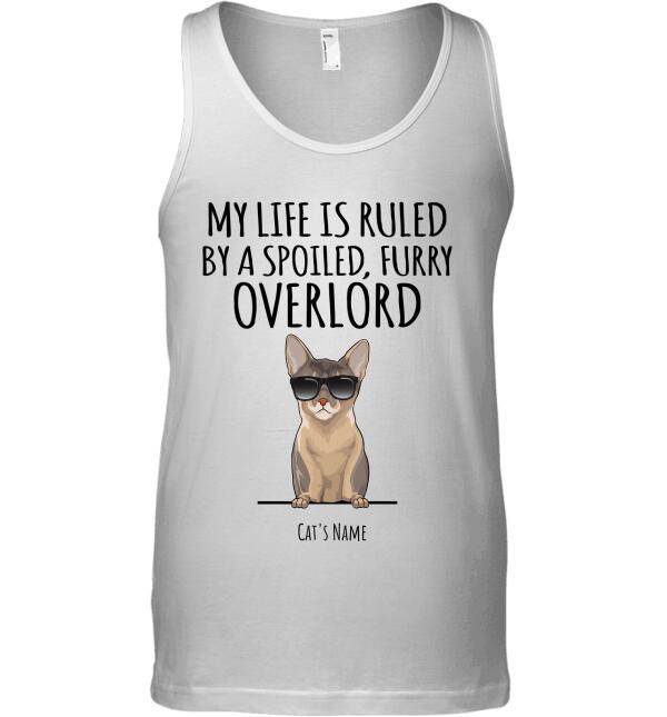 My life is ruled by a spoiled personalized cat T-Shirt TS-TU188
