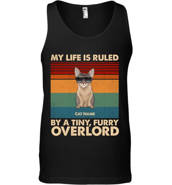 My life is ruled by a tiny furry overlord personalized cat T-Shirt TS-TU186