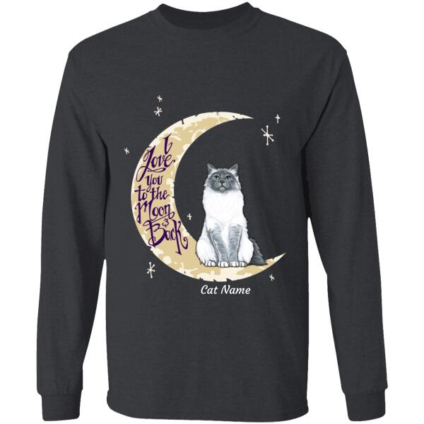 I love you to the moon and back personalized cat T-Shirt