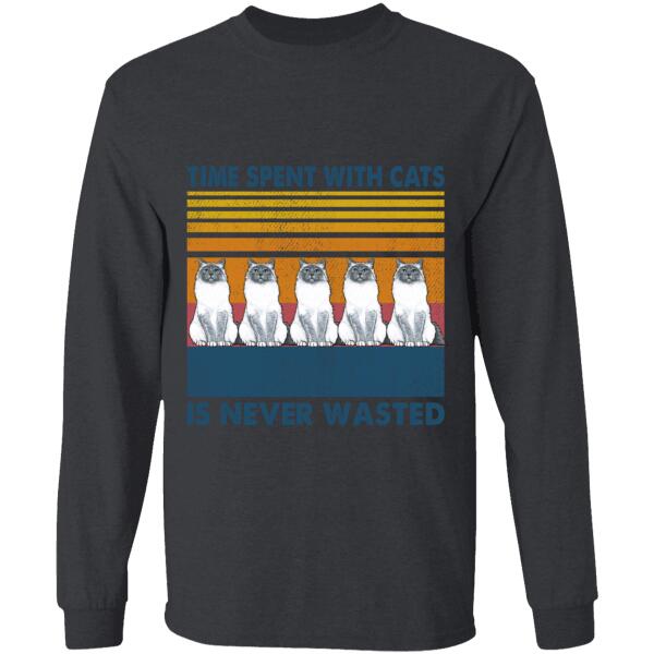Time spent with cats is never wasted personalized cat T-Shirt