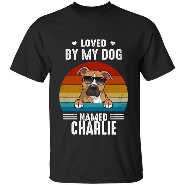 Loved by my dog/cat named personalized T-shirt pet TS-TU147