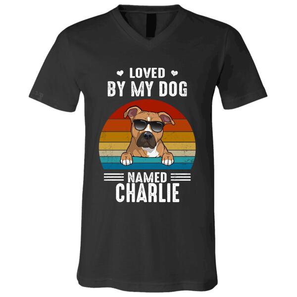 Loved by my dog/cat named personalized T-shirt pet TS-TU147