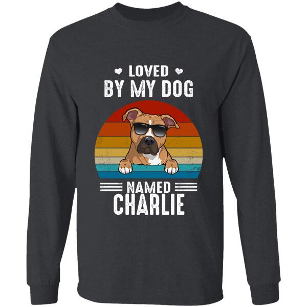 Loved by my dog/cat named personalized T-shirt pet TS-TU147