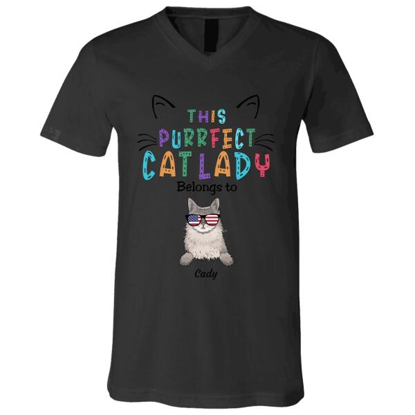 This Purrfect Cat Mom belongs to personalized Cat T-shirt TSTU112