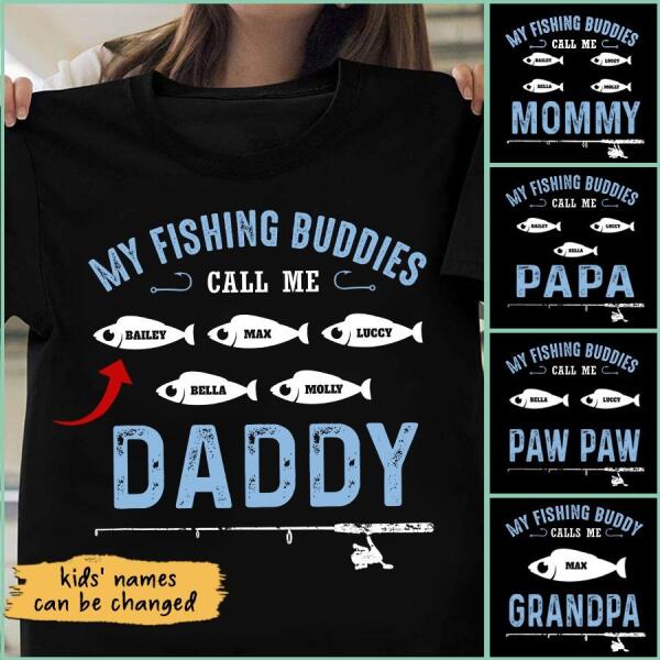 Mommys Fishing Buddy Toddler Boys T-Shirt Black / 2T