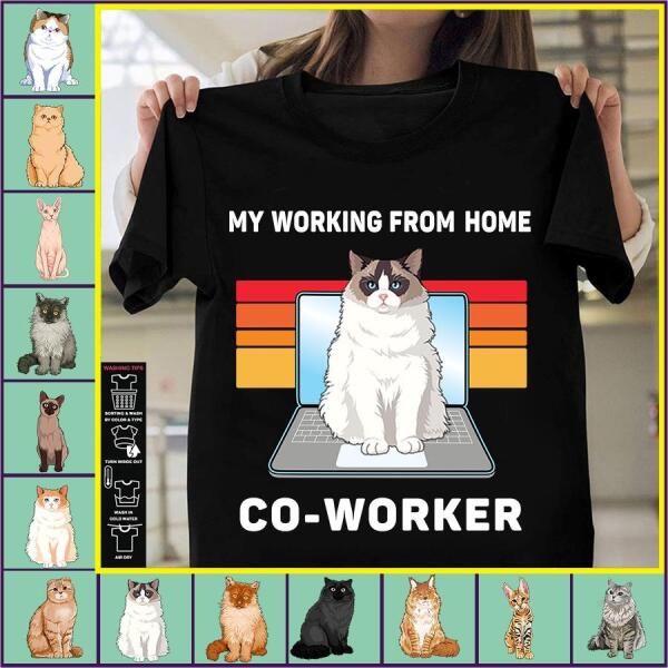 My Working From Home Co-worker personalized cat T-Shirt