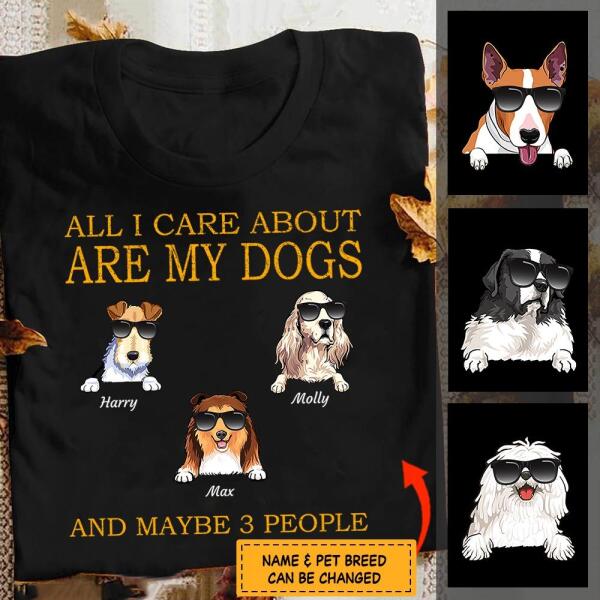 All i care - Dog & Cat personalized T-Shirt TS-TU141 front pet