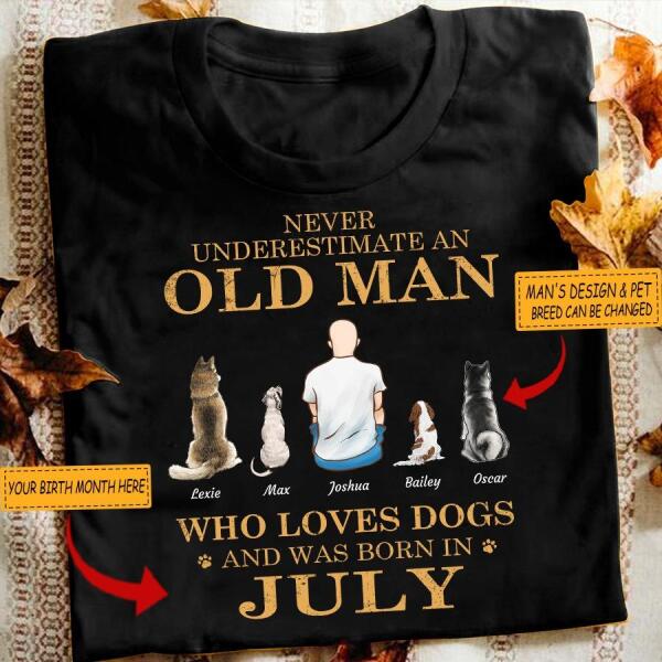 Never understimate an old man personalized T-Shirt TS-TU143