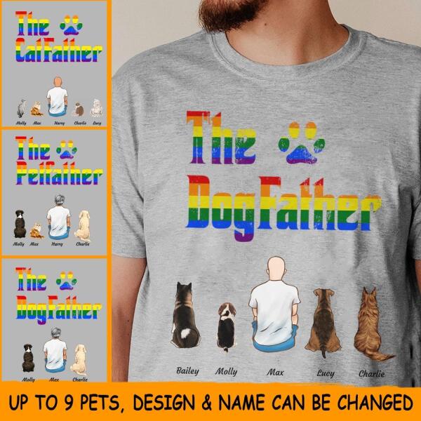 "The Dog Father" LGBT man and dog personalized T-shirt