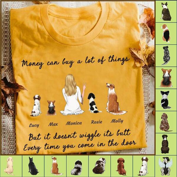 Money Can Buy A Lot Of Things But girl and dog personalized T-Shirt