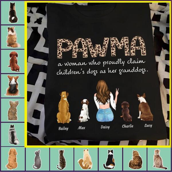 Pawma Definition girl and dog personalized T-Shirt