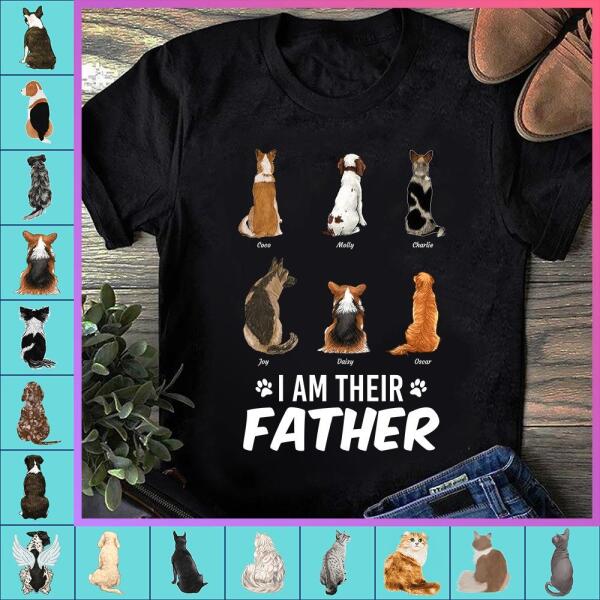 "I Am Their Father" man and dog personalized T-Shirt