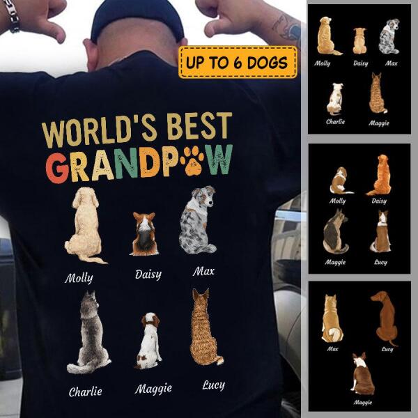 Grandpaw personalized Dog Back T-Shirt TS-GH07