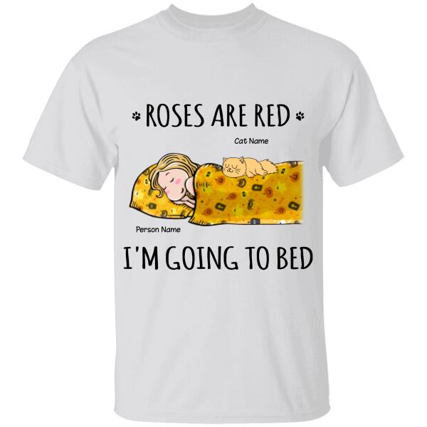Roses are red I'm going to bed personalized Cat T-Shirt TS-TU202