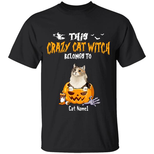 This Crazy Cat Witch belongs to personalized Cat T-Shirt TS-TU200