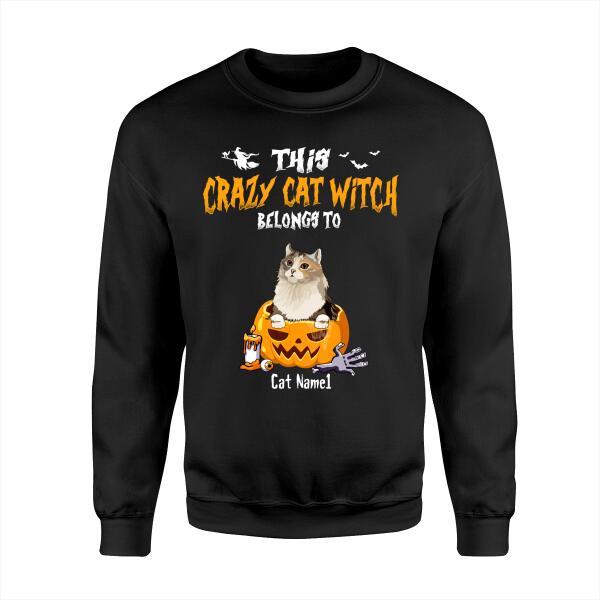 This Crazy Cat Witch belongs to personalized Cat T-Shirt TS-TU200